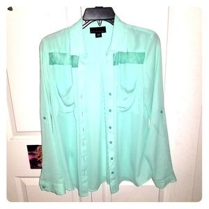 Long sleeve blouse button up